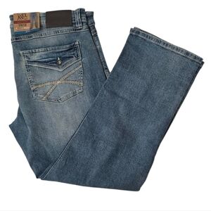 NWT T.K. AXEL Men's Slim Boot Cut Stretch Denim Jeans Size 38x32